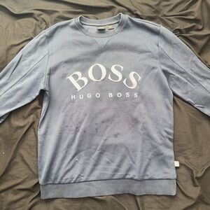 Hugo Boss Men's Crewneck Sweater in Blue